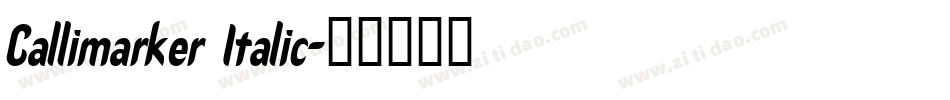 Callimarker Italic字体转换